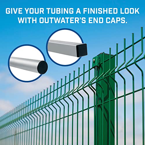 Image of Outwater Plastic 2 inch Dia. Round Insert End Caps for Tubing, Finishing Plug for Round Tubing Chair Glide, Floor Protector, Fits Multi Gauge Tubing, USA Made, 20 Pack
