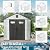 Domi 8x6 FT Outdoor Resin Storage Shed, All-Weather Double-Wall Storage Building for Backyard, Garden, Lawn Tools, Mower, Bike & Pool Equipment, Lockable Doors, Ventilated Roof, Grey