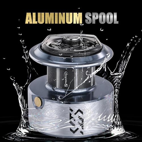 Sougayilang Molinete de pesca giratório, 11+1 rolamentos de esferas super suaves de alta velocidade