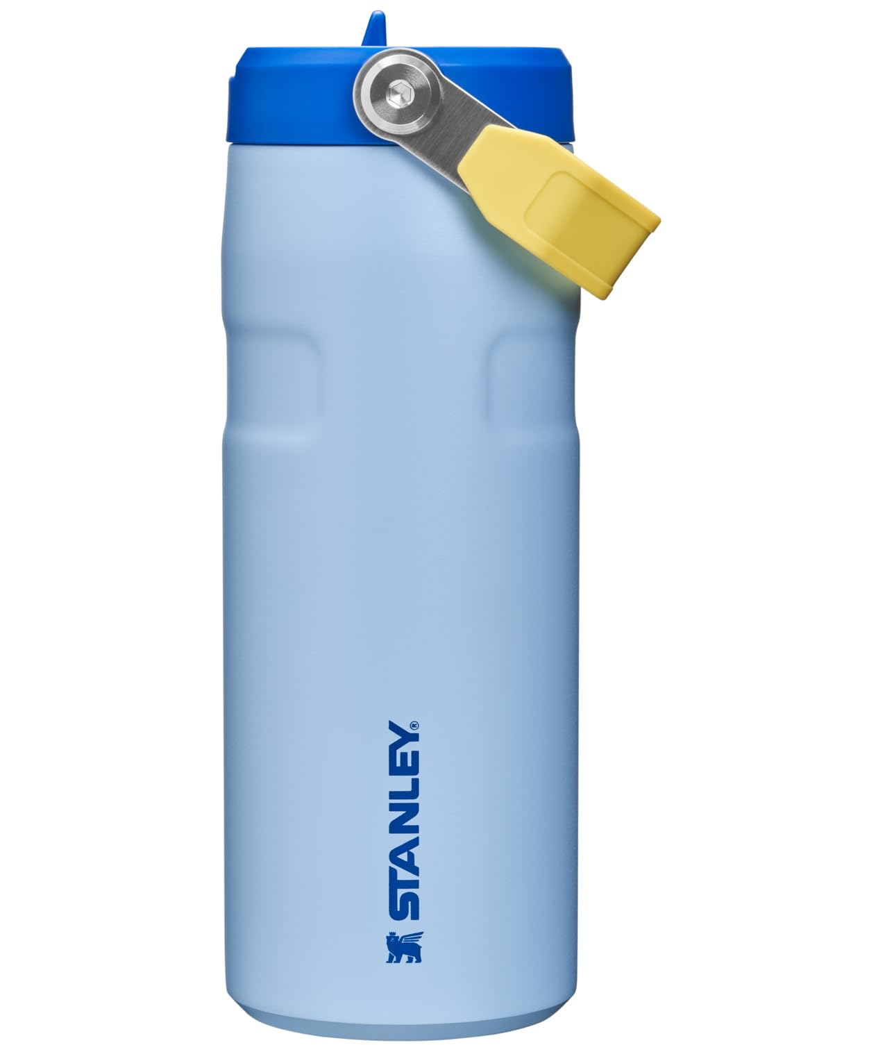 STANLEY IceFlow Flip Straw 2.0 Bottle, 16 oz, Cornflower Admiral Blue | Easy Carry Handle | Twist On Lid and Flip Up Straw | Lightweight Water Bottle | Insulated Stainless Steel | BPA-Free