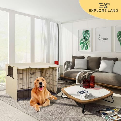 Housse de cage pour chien 76 cm Explore Land en polyester beige - 8