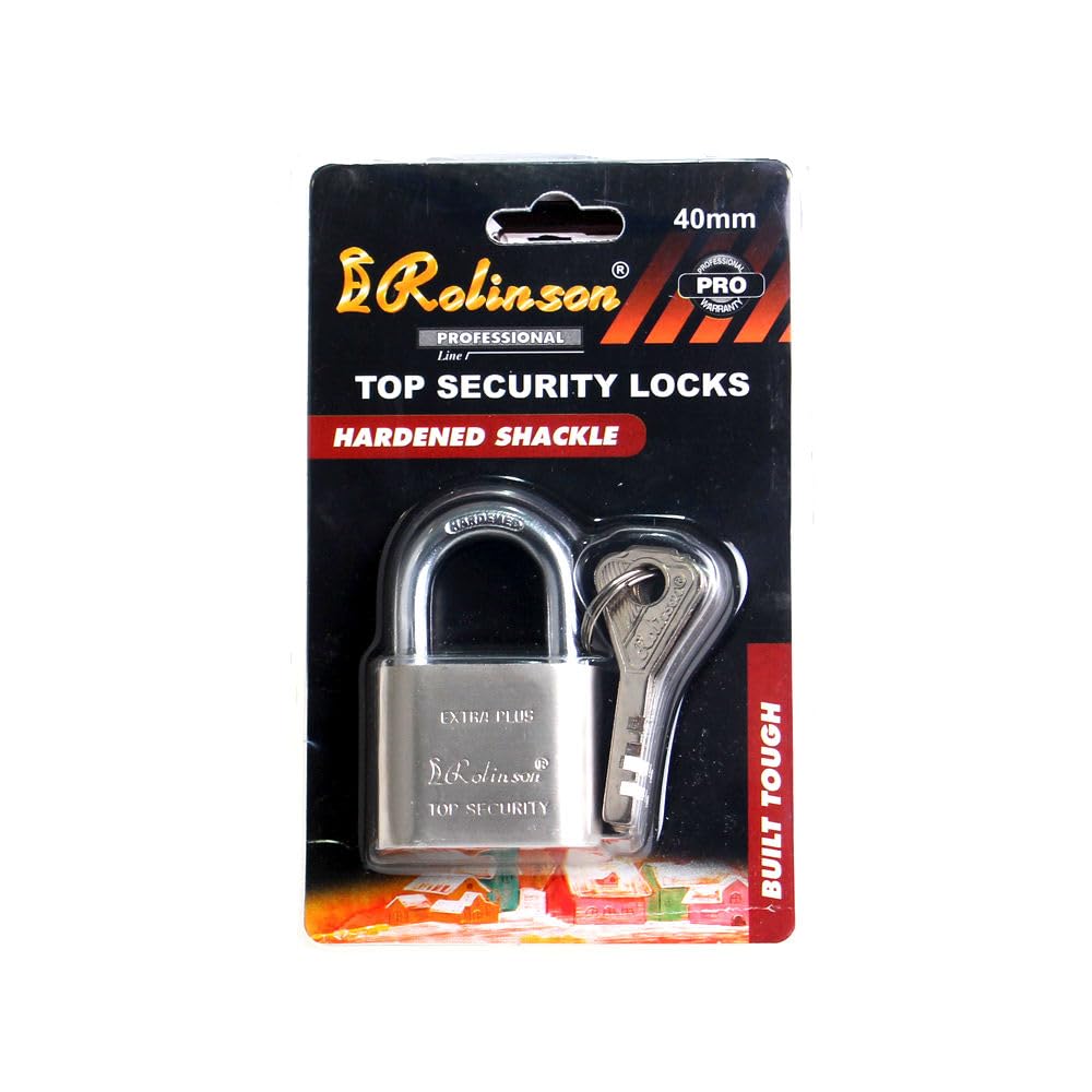 40mm Rolinsion Locks | Rolinson Top Security Door Locks | Heavy Weight Anti Drill Padlock | Four Keys Padlock 40mm Pack of 1-image-16