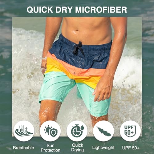 Image of Kanu Surf Men's Big Viper Extended Size Stripe Swim Trunk