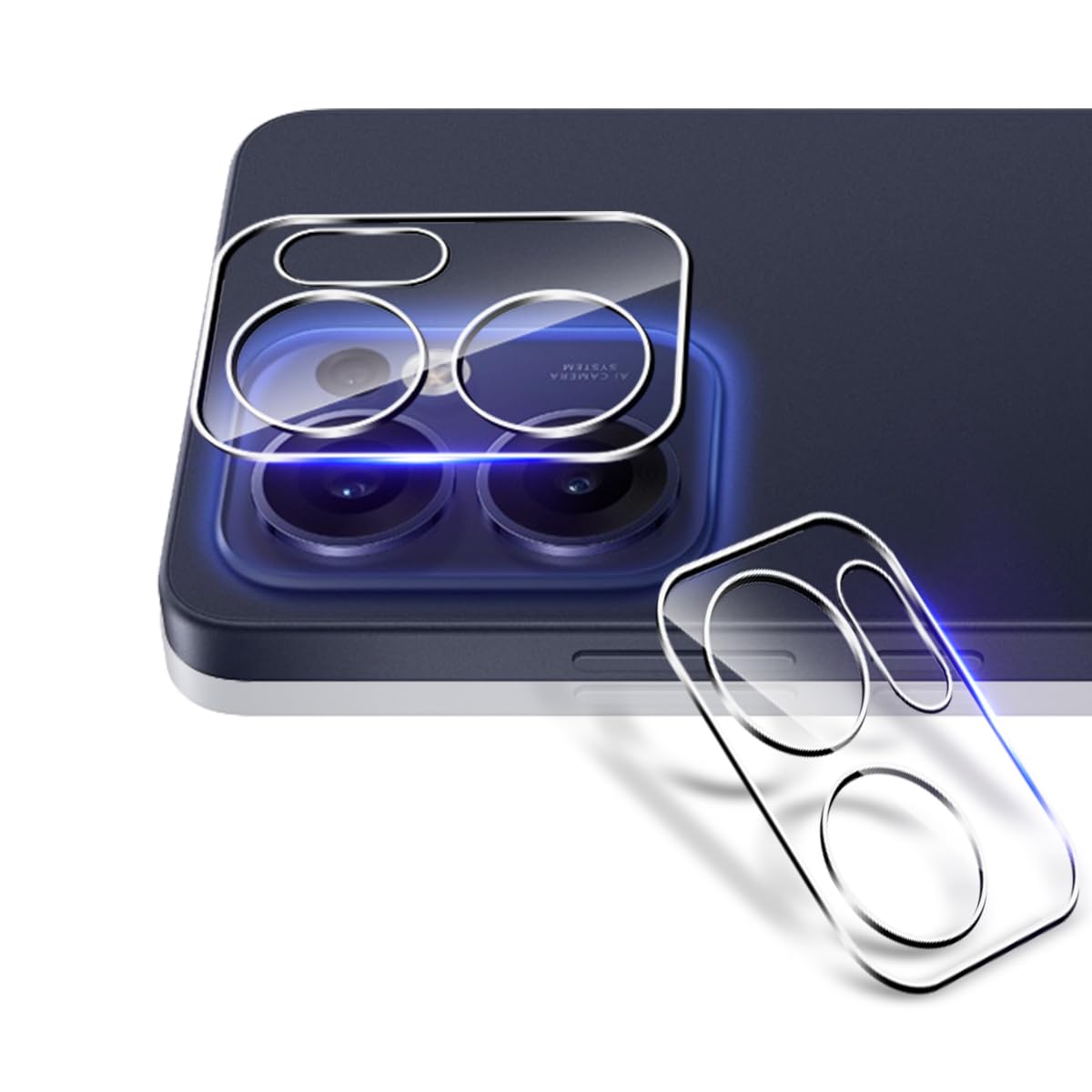 【2枚セット】 対応 OPPO Reno13 A カメラフィルム Reno13A カメラ保護カバー (2枚) 【日本製素材旭硝子製】 用 オッポリノ13a レンズフィルム 強化カメラ保護フィルム 黒縁取り 露出オーバー防止 全面吸着 高透過率、硬度9H、3D Touch対応、飛散防止、指紋・汚れ防止、気泡ゼロ、ラウンドエッジ加工【FAMROLLS正規品】