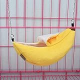 AIMICOCA Banana Hamster Bett Haus Hängematte Kleintier Warm Bett Haus Käfig Nest Zubehör für Zuckergleiter Hamster