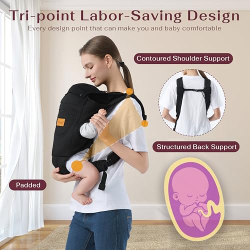baby carrier newborn to toddler7-30lbs toddler carrier baby holder carrier with adjustable shoulder strap chest carriers black