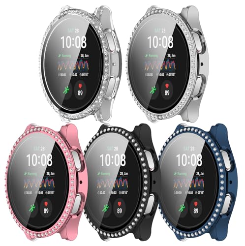 TenCloud Bling Screen Protector Case Compatible with Samsung Galaxy Watch 7 Case 40mm Hard PC Watch Face Cover Full Protection Screen Protector 5Pack
