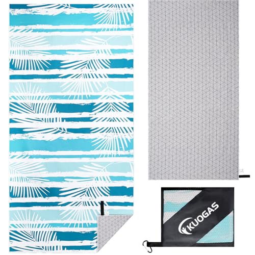 KUOGAS Strandtuch XXL 180×90 cm,Groß Schnelltrocknendes Mikrofaser Handtuch, Sandfrei Badetuch,Stranddecke Damen strandhandtuch