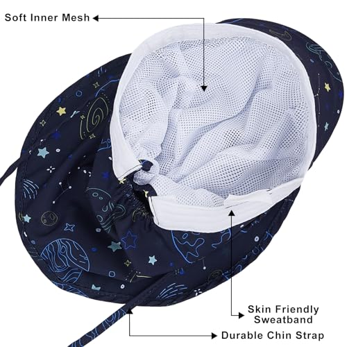 Baby Sun Hat UPF 50+ Toddler Summer Beach Hat with Neck Flap for Infant Waterproof Sun hat for Baby Boys Girls4