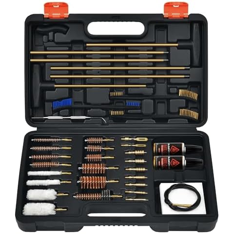 GLORYFIRE Elite Gun Cleaning Kit for Handgun Shotgun, Reinforced and Lengthened Rods, Cotton Mop, High-end Double Head Brushes, Bronze Brushes with Steel Wire Hunting Gear Gun Accessories for Men Cover