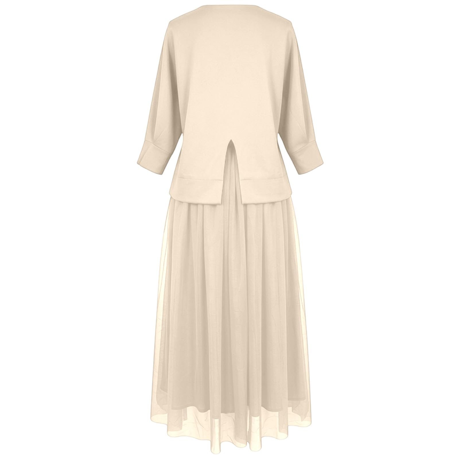 Product Classification Long Skirt Suit - Jupe Longue élégante Style rétro Automne-Hiver Couleur Unie et superposée en Deux pièces Polyvalente pour Quotidien et Travail