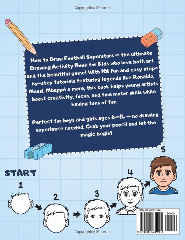 How to Draw Football Superstars: 101 Fun and Easy Step-by-Step Tutorials of the World’s Best Players for Kids image 3