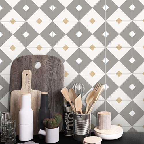 Azulejos autoadhesivos de PVC 500x20cm para paredes de cocina 6