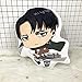 Ksydhwd Peluches 10cm Anime Attack On Tittan Muñeco De Peluche Eren Yeager Mikasa Ackerman Armin Arlert Cojín De Peluche Suave para Niños Almohada De Peluche Juguetes
