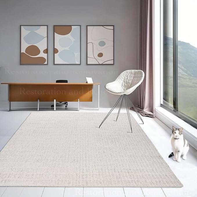 Premium Hand Tufted Area Rug, 100% New Zealand Wool Carpet, Non Slip Cotton Backing, Modern Traditional Rug for Living Room Bedroom Dining Room, Easy Care Soft Luxury Floor Rug, Gray, 6 x 9 ft
