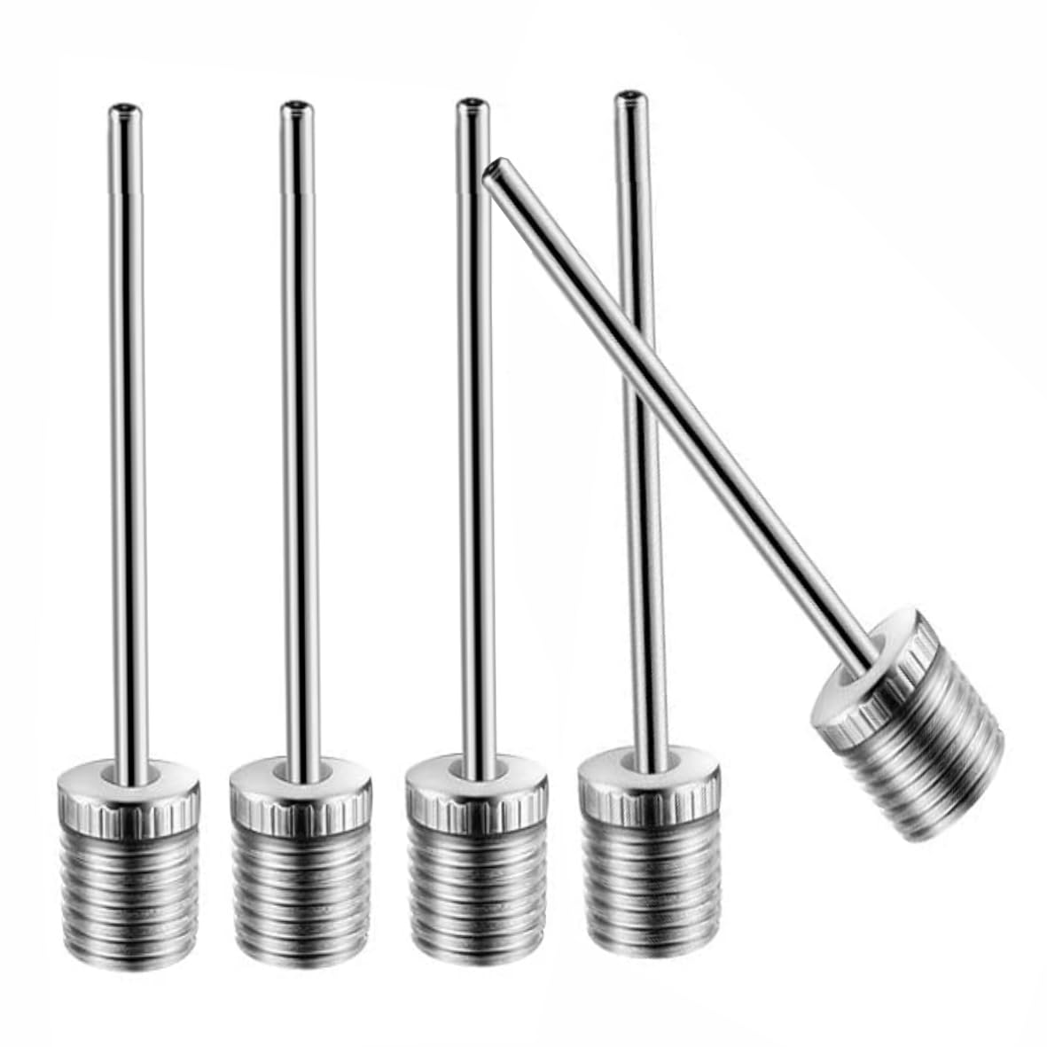 ONBICLE Ball Pump Needle Pack of 5 - Made with Stainless Steel - Ideal for Blowing Up Football, Basketball, Soccer, Volleyball, Netball, Handball, Ball and All Other Sports