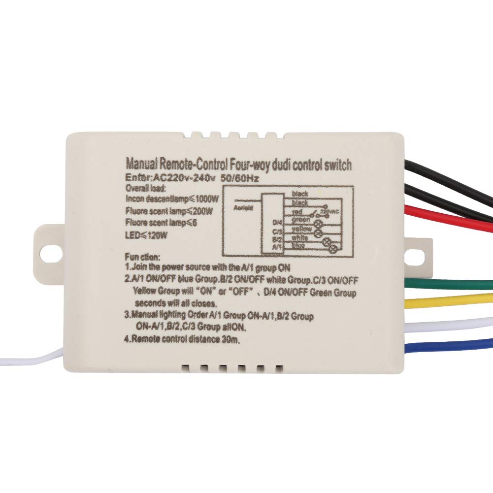 Remote Control Switch, ON OFF YAM-804 Digital Manual Wall Light Receiver Transmitter for Light for Home for Workshop