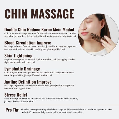 Image of Premium Sandalwood Wooden Massage Comb | Meridian Scalp Massager & Wide Tooth Detangling Comb | Anti-Static Handmade Comb for Head, Neck, Hair & Eye Relaxation | Home Spa Hair Care Tool(ORO-062)