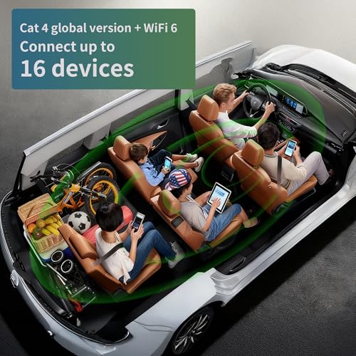 Image of Portable WiFi Hotspot for Travel, Safe for car Truck use, Pocket WiFi Device | No SIM | Prepaid Data Multi-Carrier | Connects 16 Devices | with 10GB USA Data