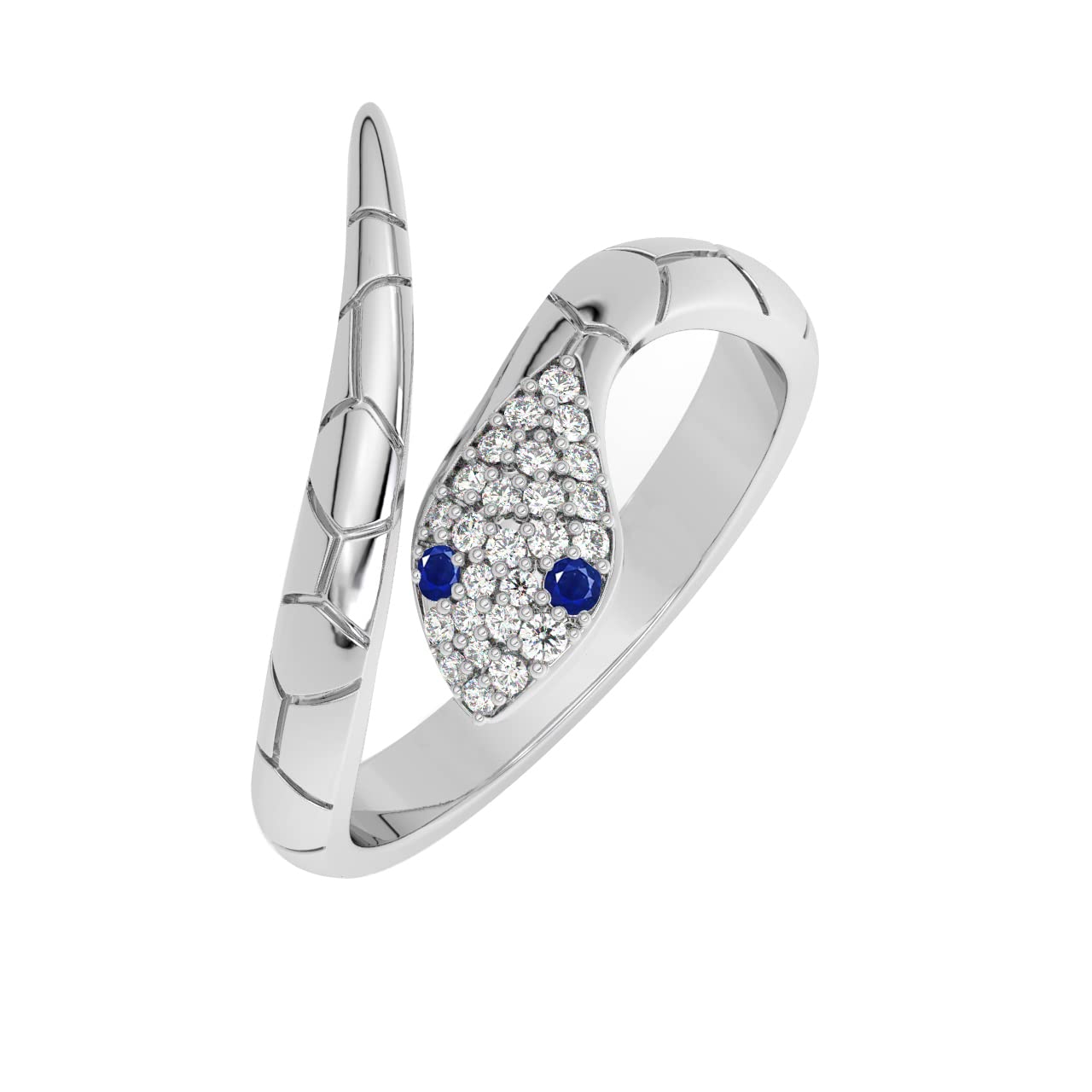 Clara Pure 925 Sterling Silver Snake Finger Ring with Adjustable Band | Gift for Women Girls Wife Girlfriend | Swiss Zircon Rhodium Plated (B0C6TYSBJ4) Amazon Price History, Amazon Price Tracker