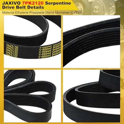 Image of 7PK2120 Serpentine Belt V-Ribbed Drive Belt for Toyota 05-19 Tacoma 6cyl,for 03-09 4Runner 6cyl,05-11 Tundra 6cyl,95-98 Range Rover 8Cyl,7K834