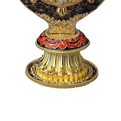 Estatua Rueda de Dharma Dorada para Decoración Zen miniatura 4