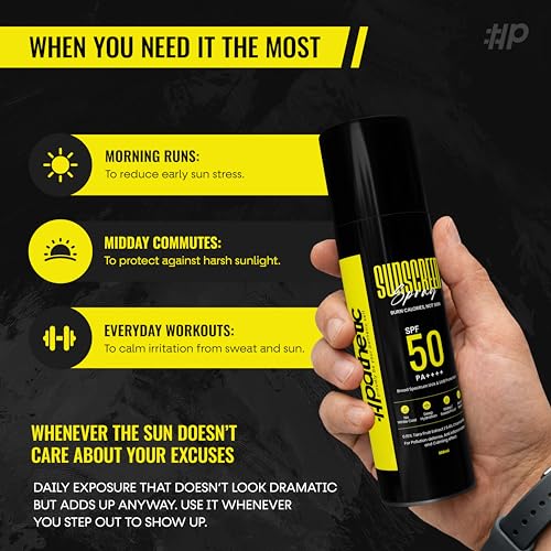Image of Pathetic Sunscreen Spray SPF 50 PA++++ 100ml | Broad Spectrum UVA UVB Protection | Water & Sweat Resistant | Lightweight No White Cast Sunscreen for Outdoor Use