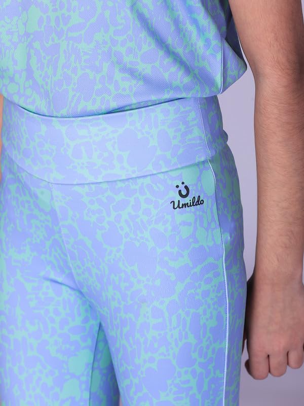 Image of Girl's Activewear Workout Set 2 Piece Athletic Sets Dry Fit Printed Tees And Leggings Yoga Running Dance 4-14Y