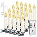 Produktbild ILEBYGO 20er Kabellos LED Kerzen Lichterkette Kerzen Weihnachtskerzen Weihnachtsbaum Kerzen mit Fernbedienung Timer