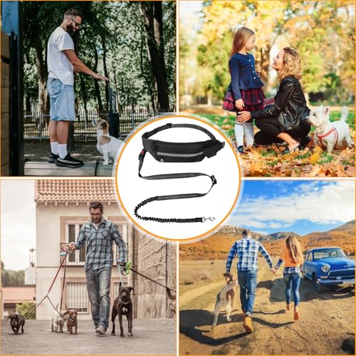 Corpower Joggingleine Hunde, Laufleine für Hunde, Bauchgurt Hundeleine - Multifunktional, Bietet Platz für Eine Wasserflasche, Geeignet zum Joggen, Radfahren, Wandern