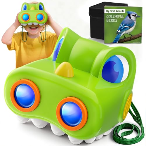 Dinosaur Toys for Boys Age 3-12 Kids Binoculars, Dinosaur Binoculars with Compass & Bird Watching Manual,3 4 5 6 7 8 9 10 11 12 Year Old Boys Toys,...