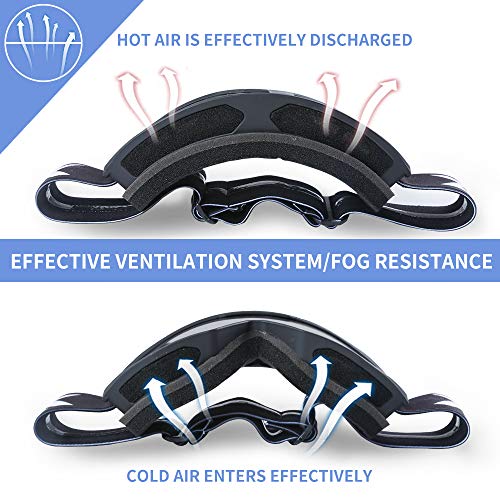 XR Ski Snowboard Goggles Anti Fog UV Protection Snow Goggles for Men Women Youth(Gray)