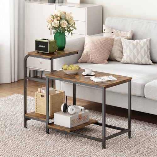 Mesa de Centro de 2 Níveis, Mesa de Centro Externa Pequena para S...