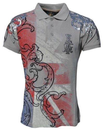 Christian Audigier - Polo para hombre gris XXL