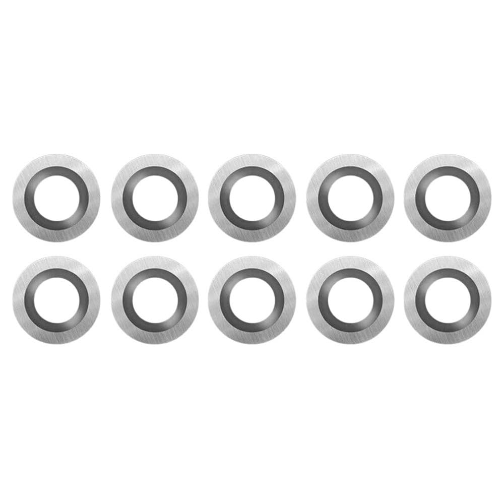 10pcs Carbide Indexable Inserts 12x2.5mm 30 Degrees, Round Chisel Cutter Wood Lathe Tools Turning Blade
