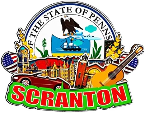 Scranton Pennsylvania USA Magnet Fridge Magnet Wooden 3D Landmarks Travel Collectible Souvenirs Decoration Handmade -1825 image 5
