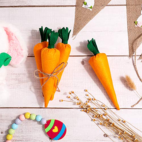 image for Skylety 4 Pieces Easter Foam Carrots Artificial Simulation Carrots Han