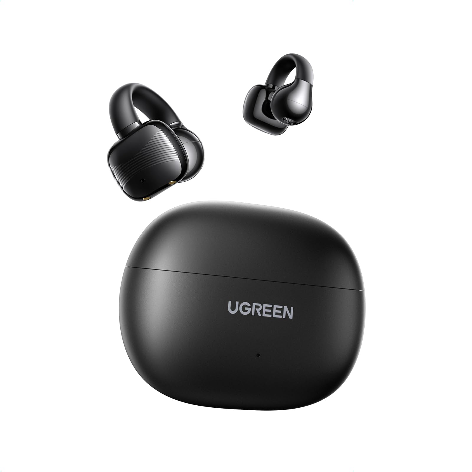 UGREEN HiTune S3 Open-ear Earbuds Wireless Bluetooth 5.4 Earphone Clip-on Headphone ENC Noise Cancelling Mic,Clear Call,30H Playtime,Stereo Bass Audio,IPX5 Waterproof,Comfortable Fit for Running Gym