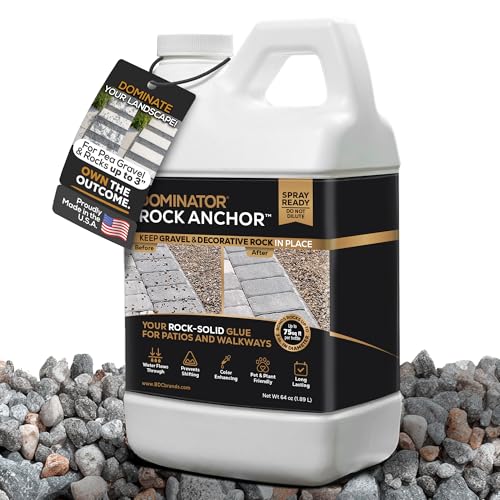 Dominator Rock Anchor 64oz - Rock Glue for Landscaping Gravel & Stone,...