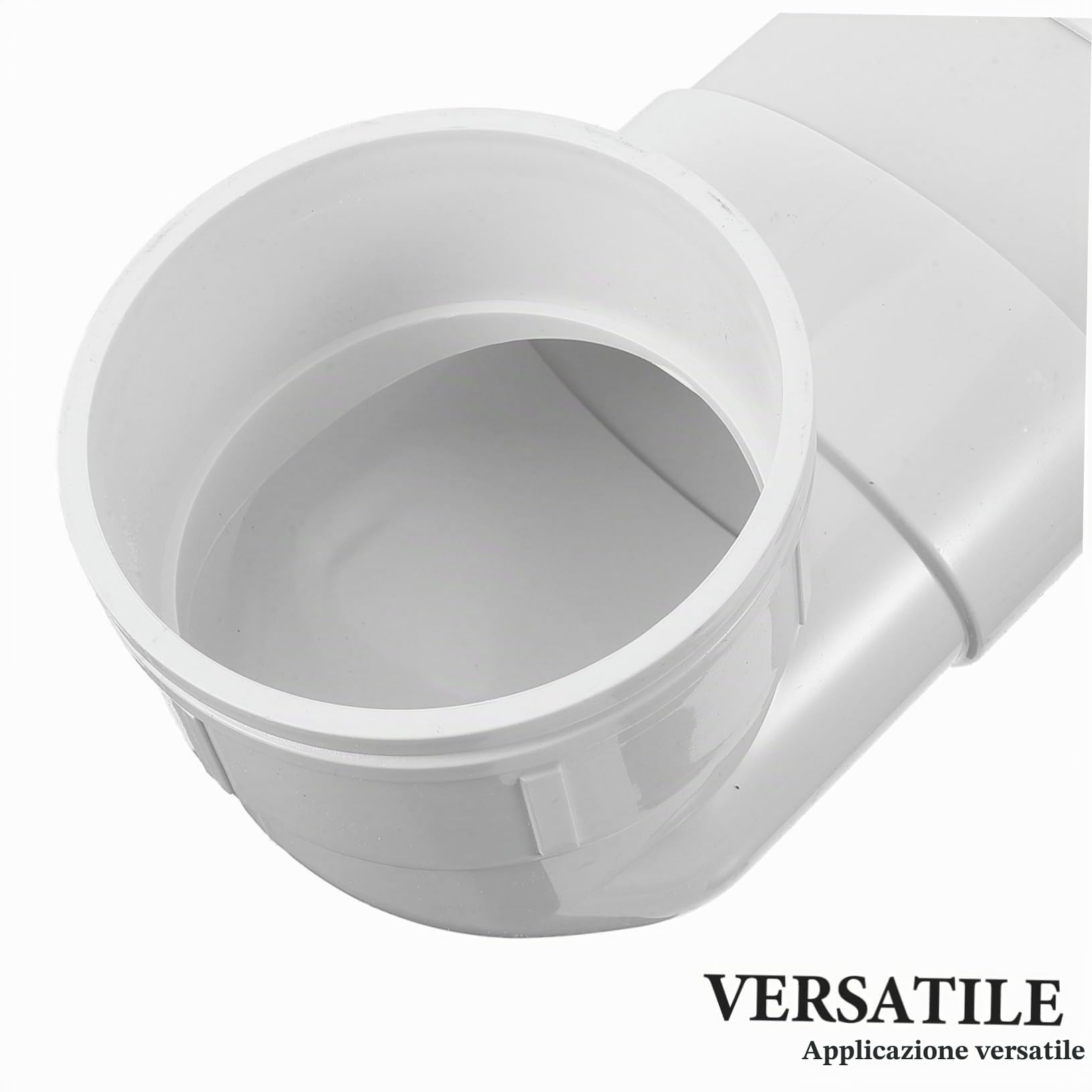 Angoily Dispositivo di Spostamento Wc Regolabile in Pvc Bianco Offset Massimo 10cm, Soluzione Versatile per Bagni Residenziali e Commerciali, Previene Problemi di Drenaggio