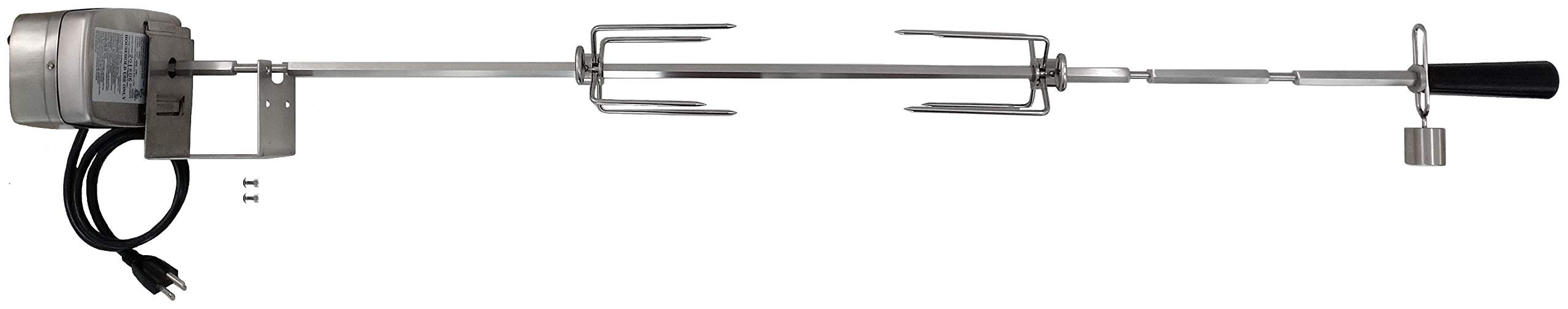 OneGrill 3WSS47 Stainless Steel Rotisserie(Works with Weber 400 Series 4 Burner Genesis II E-410, E-435, S-435 LX E-440, LX S-440) W/13 Watt Electric Motor; 1/2 Inch Hexagon Spit Rod.