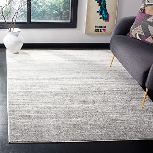 SAFAVIEH Tapis Moderne pour Salon, Salle à Manger, Chambre à Coucher - Adirondack Collection, Tapis à Poil Court, Ivoire et Argent, 122 X 183 cm