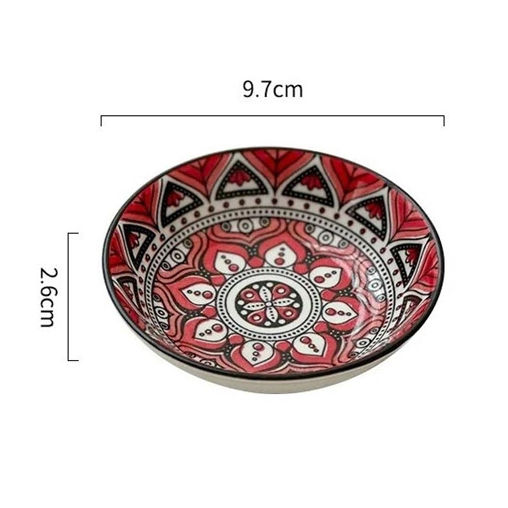 Mini Piatto di condimento for piatti salsa aceto in ceramica(Blue)