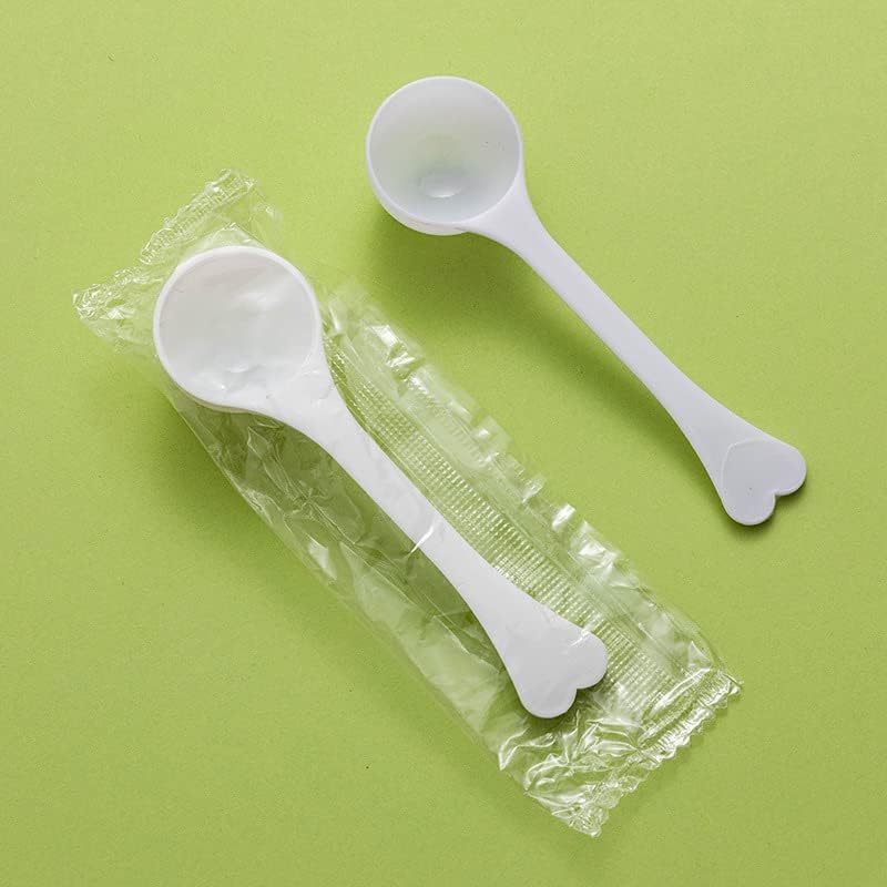 Miniatura 5 de 10 cucharas medidoras de plástico de mango largo de 0.11 onzas, mini cucharas medidoras de micro cucharas pequeñas de laboratorio para cosméticos,