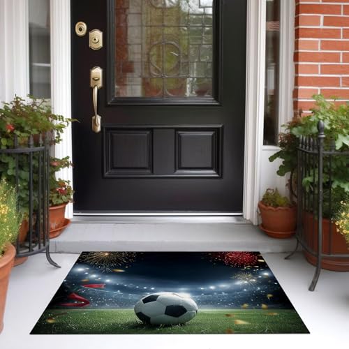 Tapis de football lavable et antidérapant aspect gazon de stade - 4