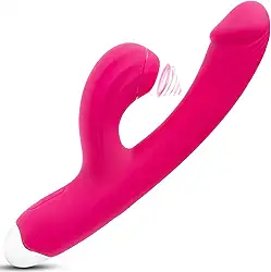 Vibrador 3 em 1 com Sugador de Clitóris Feminino, 10 Modos de Vibração e Sucção
