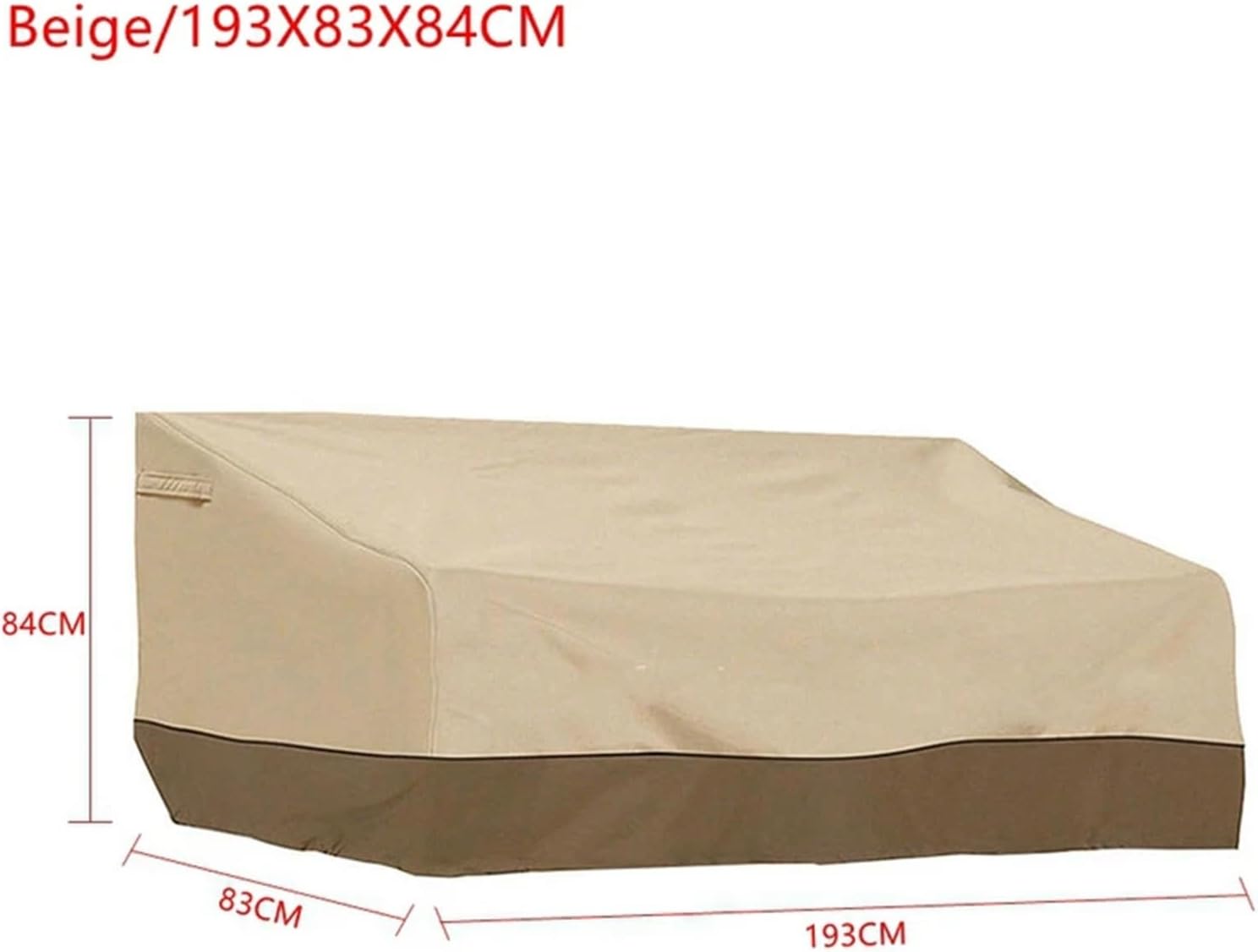 Patio Sofa Cover Garden Furniture Outdoor Waterproof Dust Cover 210D Oxford Cloth Balcony Patio Chair Sofa Covers(Beige 193X83X84CM)