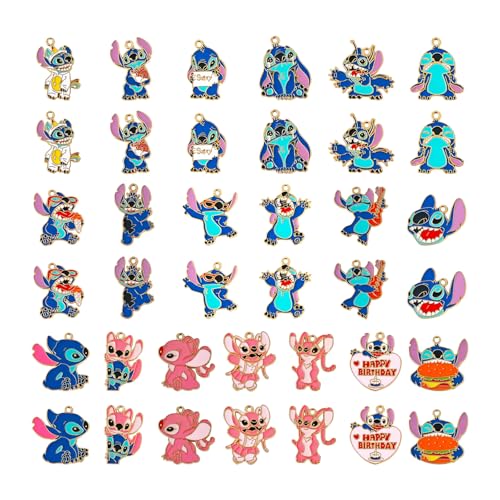 Westingmanual 38 Pieces Enamel Cartoon Charms for Jewelry Making - Cute Animal Charm for Bracelets Necklaces Earrings Pendants Crafts