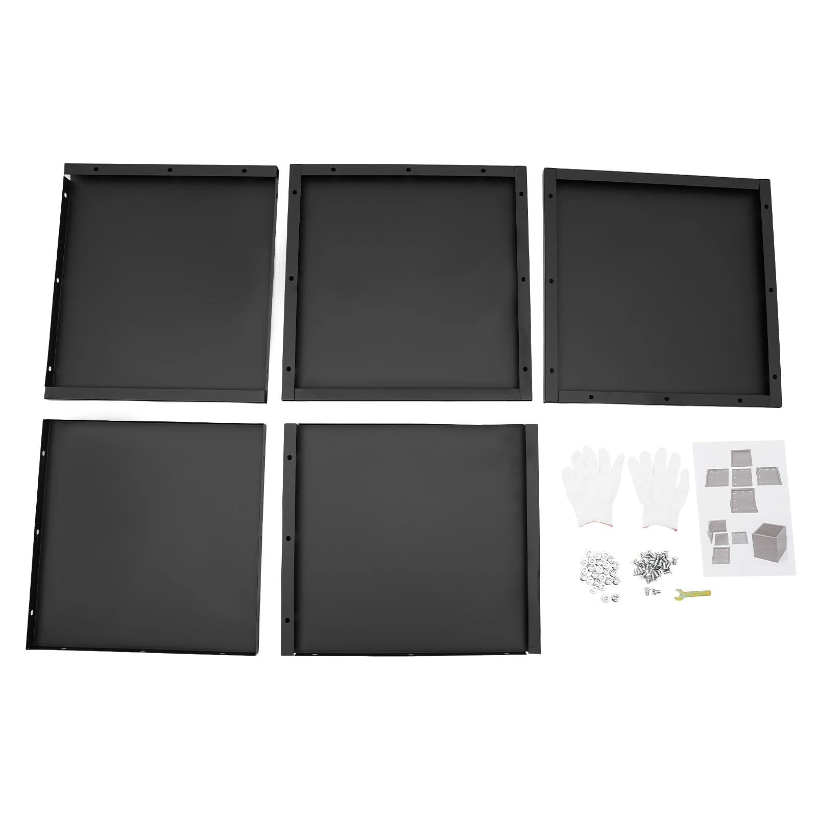 Grand pot de fleurs extérieur – 60 x 60 x 60 cm – Pot de fleurs en acier – Pour l'intérieur et l'extérieur – Jardinière pour jardins, entrées, terrasses et cours, noir