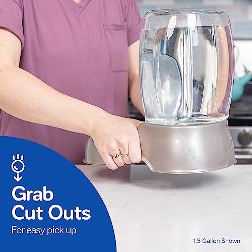 Petmate Pet Cafe Cat and Dog Water Dispenser - Water Bowl for Cats and Dogs, USA Made, 3 GAL, Pearl Ash Blue by Petmate - Image 2